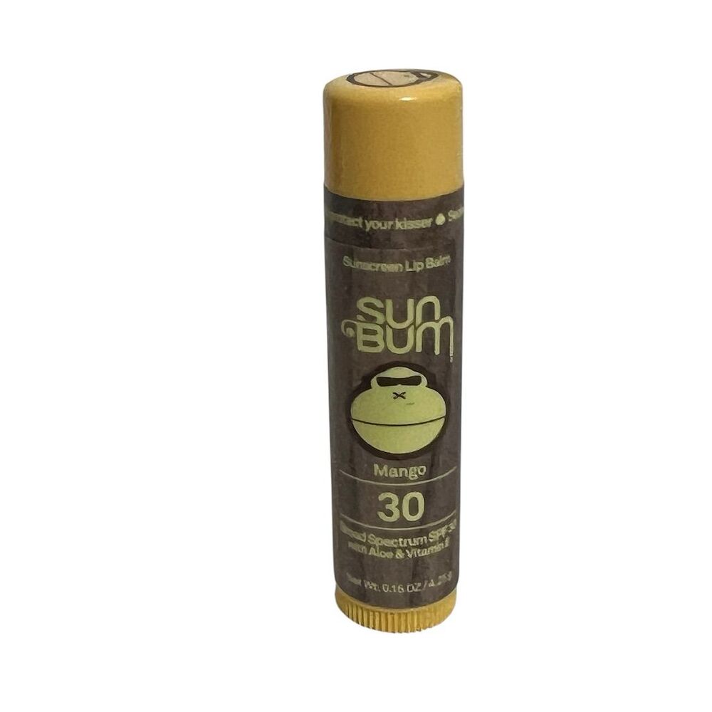Sun Bum SPF 30 Mango Lip Balm Moisturizing Vegan Broad Spectrum